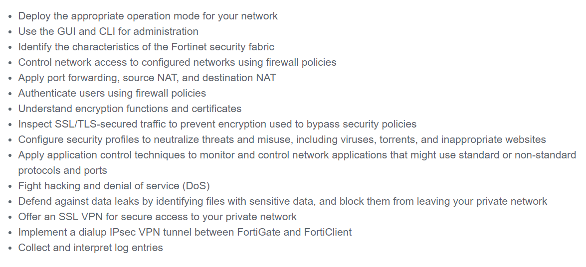 Fortigate security